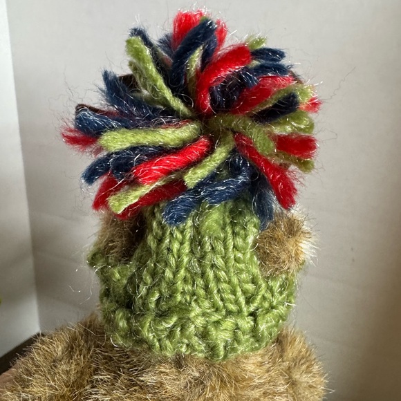 Boyds Bears knit hat and reindeer ears NWT 1988-2007 has hoop for ornament - Picture 4 of 7